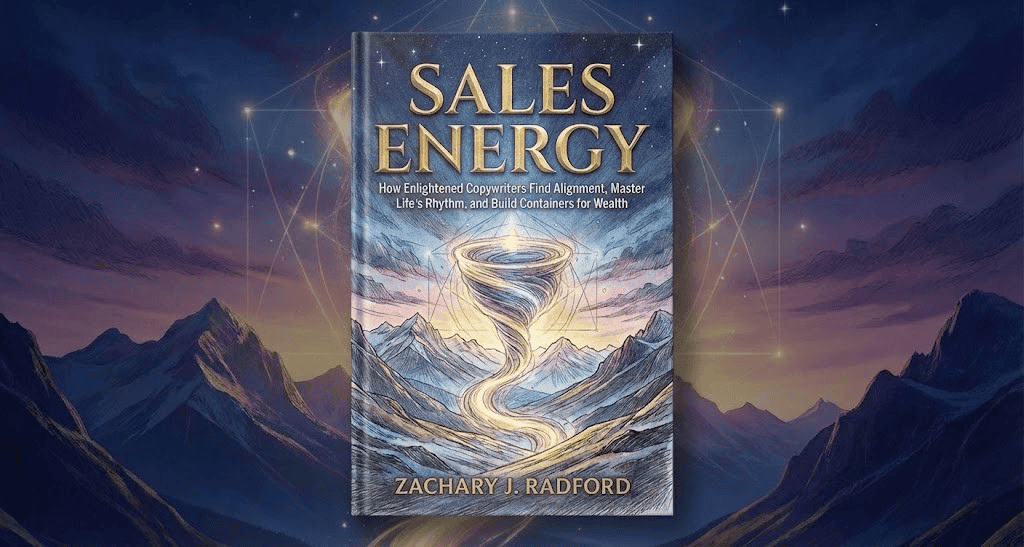 Sales Energy Book Cover: How Enlightened Copywriters Find Alignment, Master Life's Rhythm, and Build Containers for Wealth